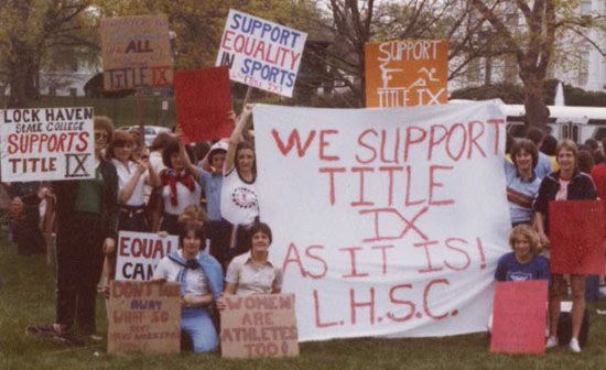 Protestors Supporting Title IX Enactment in 1979